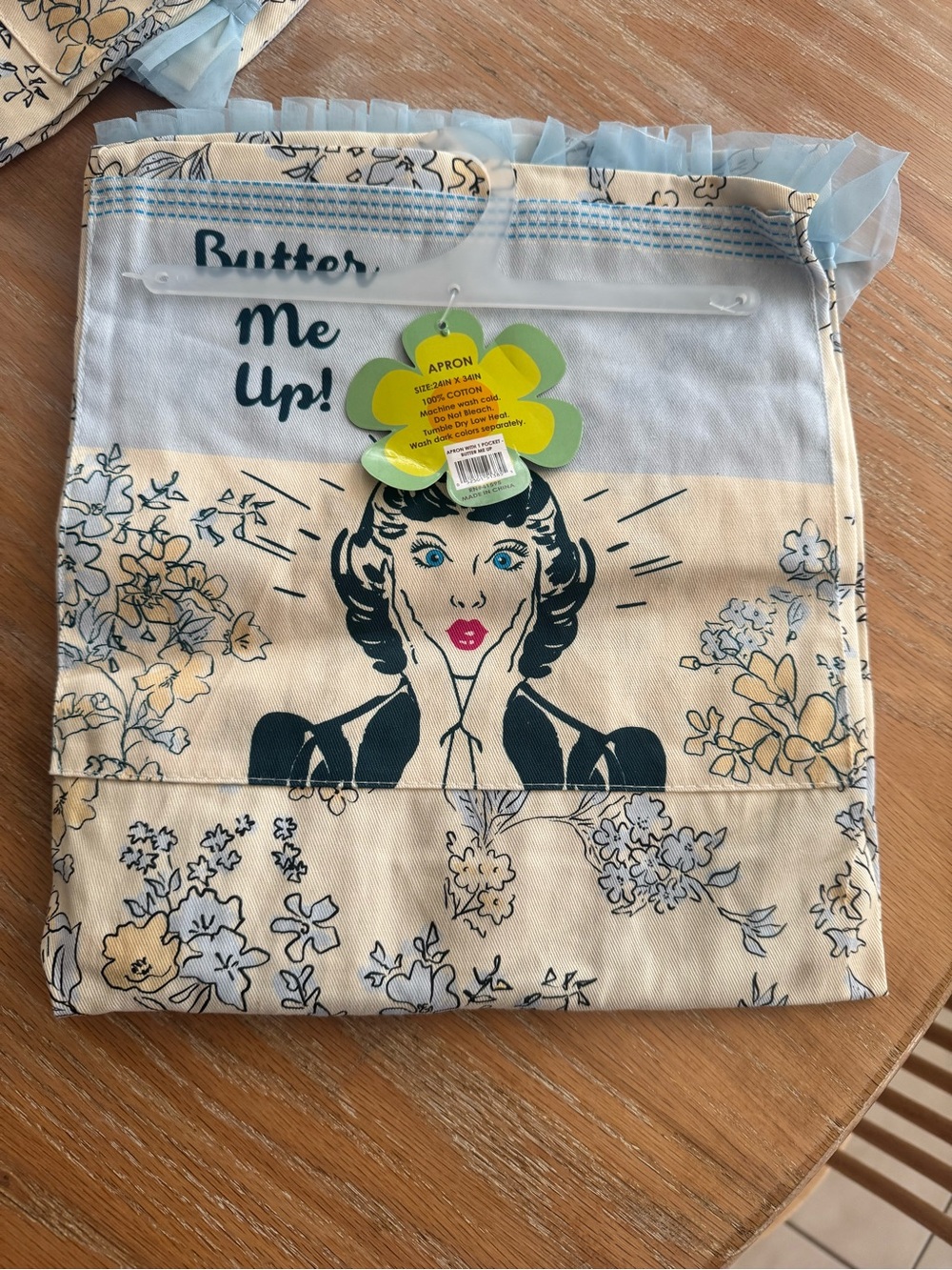 Butter Me Up! Blue & Cream Women's Apron